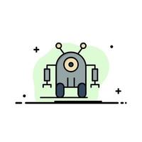 Human Robotic Robot Technology Business Logo Template Flat Color vector