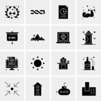 16 iconos de negocios universales vector ilustración de icono creativo para usar en proyectos relacionados con la web y dispositivos móviles