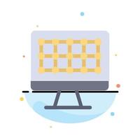 Computer Technology Hardware Abstract Flat Color Icon Template vector