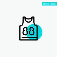 Shirt Tshirt Game Sport turquoise highlight circle point Vector icon