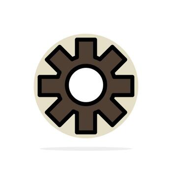 Setting Cog Gear Abstract Circle Background Flat color Icon vector