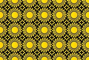 Sun seamless pattern. Repeating abstract pattern with sun symbol. Template for your design projects. vector