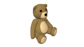 teddy Björn docka tecknad serie 3d png