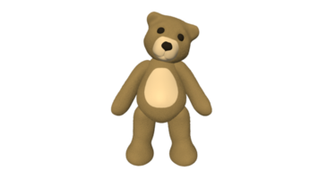 teddy Björn docka tecknad serie 3d png