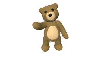 Teddy bear doll cartoon 3d png