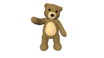 Teddy bear doll cartoon 3d png