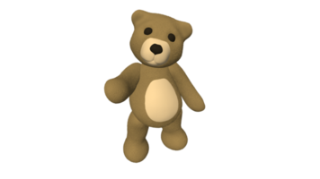 teddy Björn docka tecknad serie 3d png