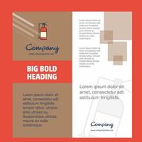 Cylinder Company Brochure Title Page Design Company profile annual report presentations leaflet Vector Background