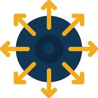 Target Point Achieve Success  Flat Color Icon Vector icon banner Template