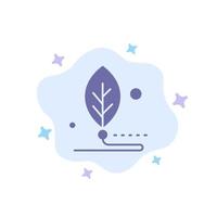 Artificial Biology Digital Leaf Life Blue Icon on Abstract Cloud Background vector