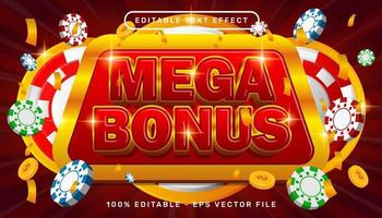 mega bonus 3d text effect and editable text effect vector