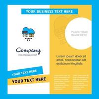 Network communication Company Brochure Template Vector Busienss Template