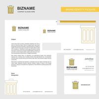 Trash Business Letterhead Envelope and visiting Card Design vector template