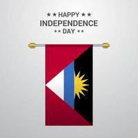 Antigua and Barbuda Independence day hanging flag background vector