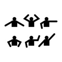 People Silhouettes Icon vector image design set