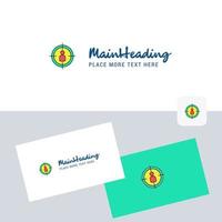 Target vector logotype with business card template Elegant corporate identity Vector