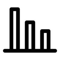 Business graph chart icon, outline style vector