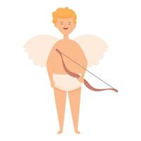 Cupid arrow bow icon cartoon vector. Valentine day vector