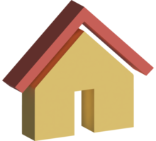 3d icon illustration of house png