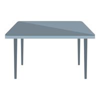 Glass modern table icon, cartoon style vector