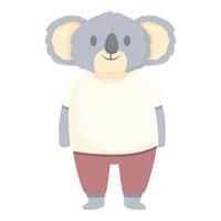Koala student icon cartoon vector. Cute bear vector