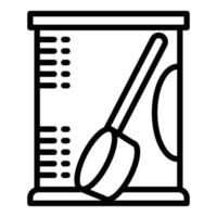 Baby food box icon, outline style vector