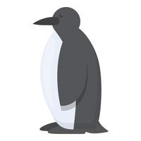 vector de dibujos animados de icono de pingüino negro. norte polar