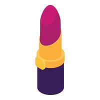 icono de lápiz labial de tienda, estilo isométrico vector