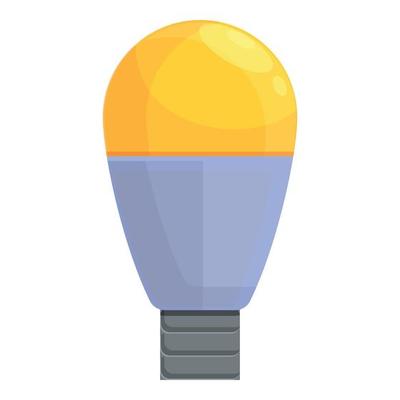 Smart lightbulb strategy icon, cartoon style