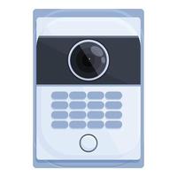 Intercom panel icon cartoon vector. Door system vector