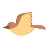 Speed fly sparrow icon cartoon vector. Tree bird vector