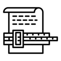 Architect paper project icon, outline style vector