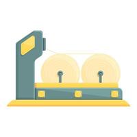 Paper production factory icon, cartoon style vector