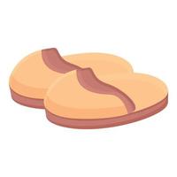 Light slippers icon, cartoon style vector