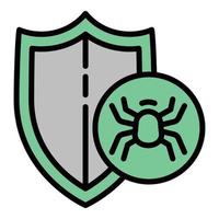 Risk protect icon outline vector. Cyber attack vector