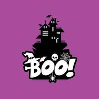 vector de diseño de tipografía boo