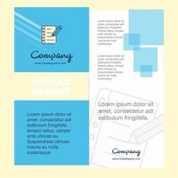 Writing on notes Company Brochure Title Page Design Company profile annual report presentations leaflet Vector Background