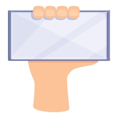 Screen smartphone icon, cartoon style