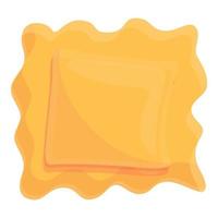 Diet ravioli icon, cartoon style vector