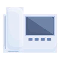 Intercom keypad icon cartoon vector. Video door vector