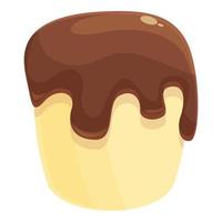 Chocolate marshmallow icon cartoon vector. Sweet camp vector