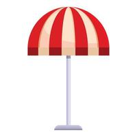 Beach umbrella icon, cartoon style vector