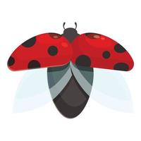 Flying ladybird icon cartoon vector. Ladybug beetle vector