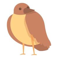 Small sparrow icon cartoon vector. Tree bird vector