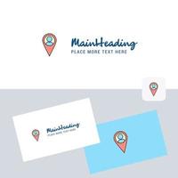 Location vector logotype with business card template Elegant corporate identity Vector