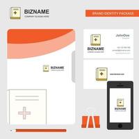 Health book Business Logo File Cover Visiting Card and Mobile App Design Vector Illustration