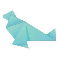 vector de dibujos animados de icono de pájaro de origami. animales de papel