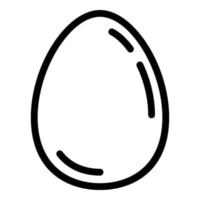 Egg icon, outline style vector