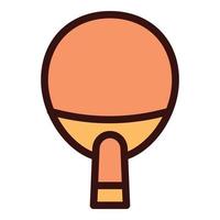 nuevo vector de contorno de icono de paleta de ping-pong. Tenis de mesa