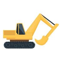 Mine excavator icon cartoon vector. Gold stone vector